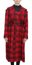 Load image into Gallery viewer, Trench coat long check