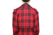 Load image into Gallery viewer, Trench coat long check
