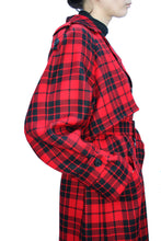 Load image into Gallery viewer, Trench coat long check