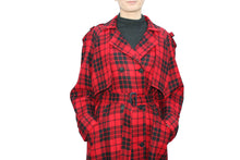 Load image into Gallery viewer, Trench coat long check