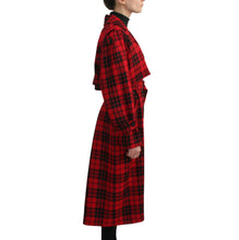 Load image into Gallery viewer, Trench coat long check