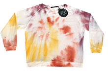 Load image into Gallery viewer, Tie-dye sweater light pink, yellow, cognac