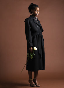 Trench Black wool