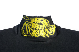 Black turtleneck graffiti sweater