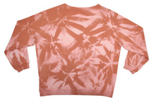 Load image into Gallery viewer, Tie-dye sweater light cognac - lightpink with embroidered flower
